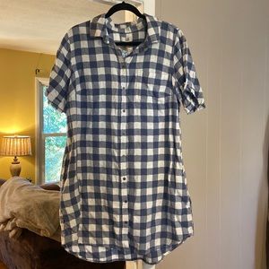 NWT True Craft blue checked cotton dress